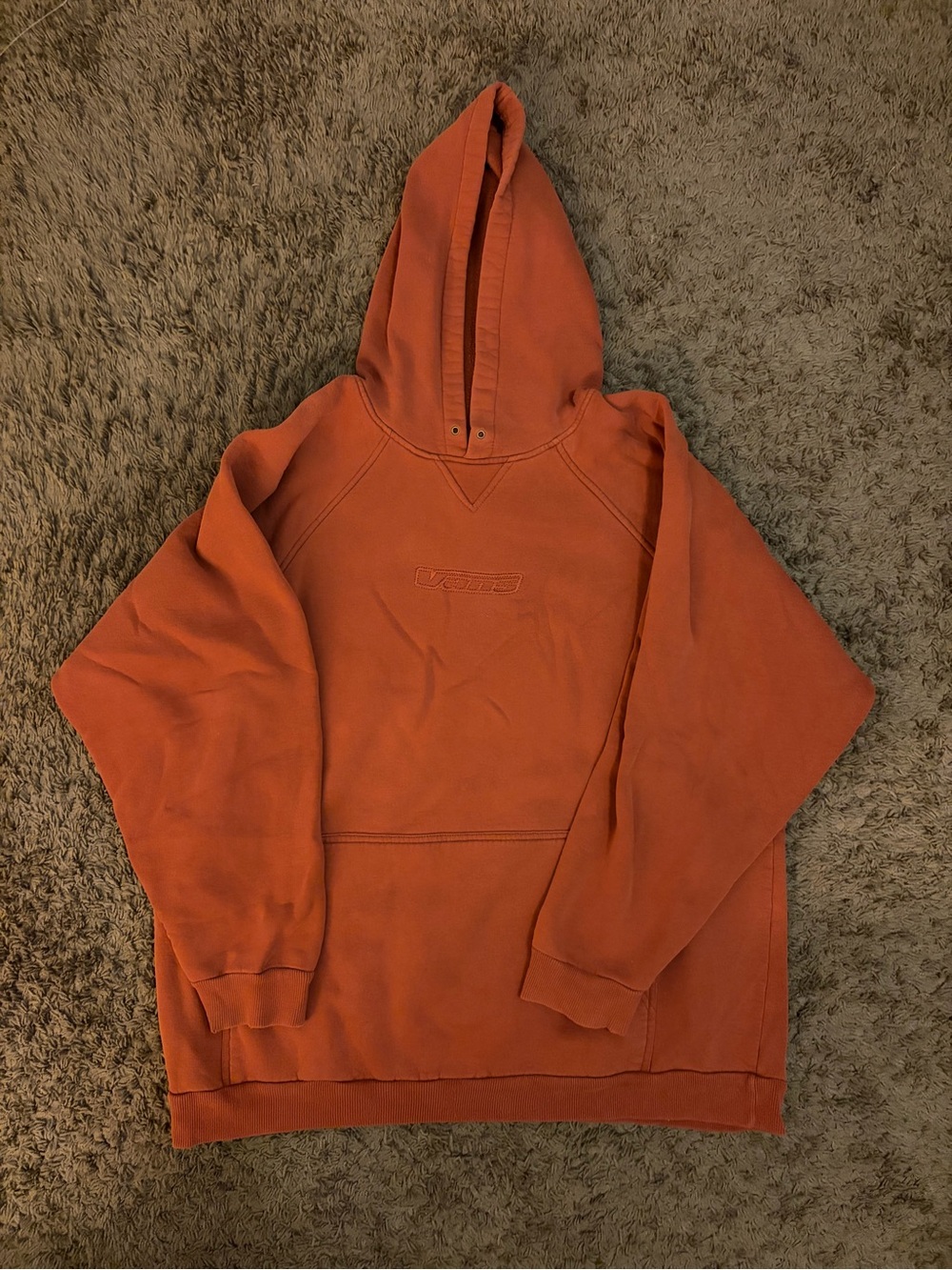 Vintage Rust Orange Vans Hoodie Sweatshirt